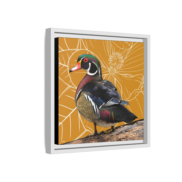 Wood Duck: Mississippi State Bird — Framed Canvas Print Wall Art