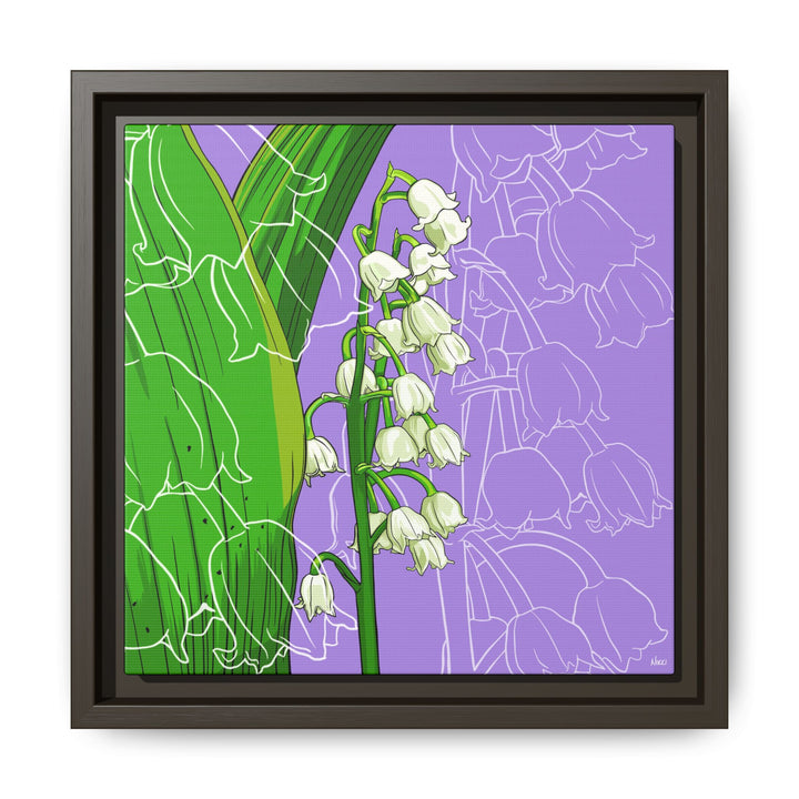Lily of the Valley: May Birth Month Flower — Framed Canvas Print Wall Art