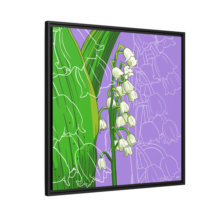 Lily of the Valley: May Birth Month Flower — Framed Canvas Print Wall Art
