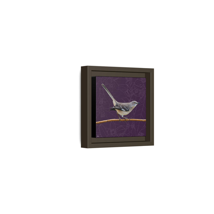Northern Mockingbird: Florida State Bird — Framed Canvas Print Wall Art