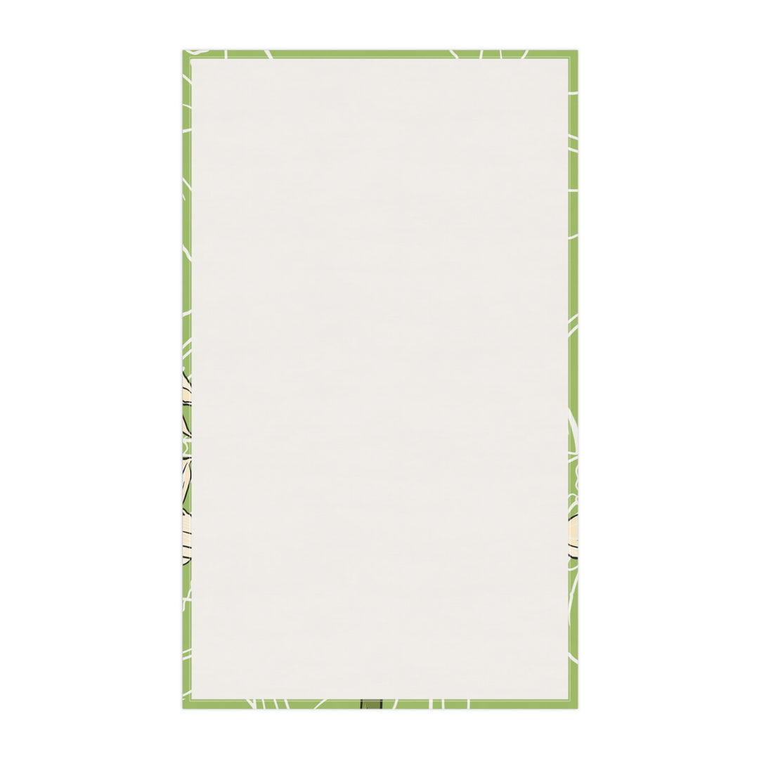 Paperwhite Floral Tea Towel — December Birth Month Flower Kitchen Towel