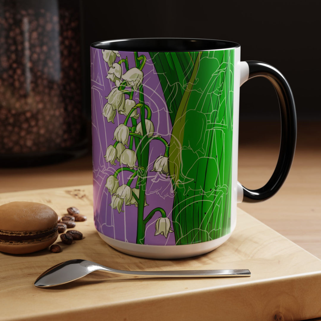 Lily of the Valley Ceramic Coffee Mug — May Birth Month Flower