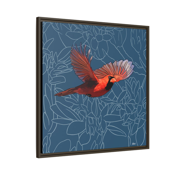 Northern Cardinal: Kentucky State Bird — Framed Canvas Print