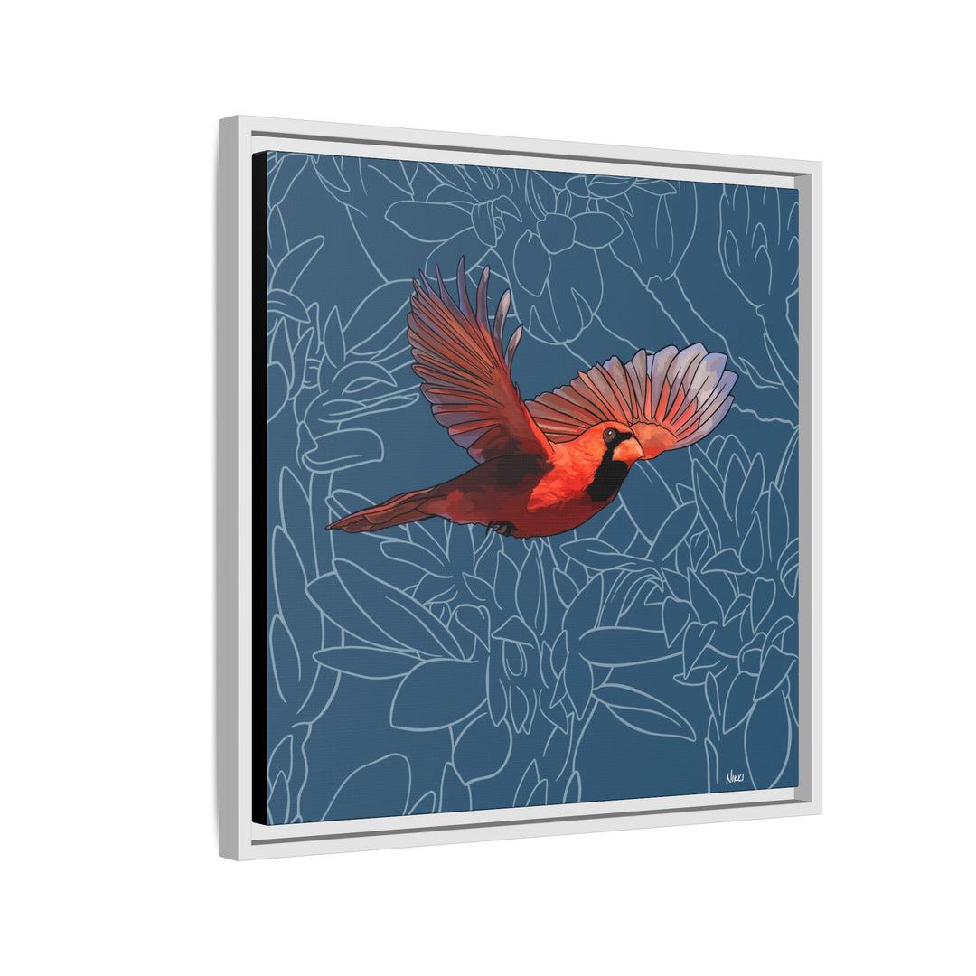 Northern Cardinal: Kentucky State Bird — Framed Canvas Print