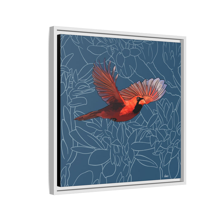 Northern Cardinal: Kentucky State Bird — Framed Canvas Print