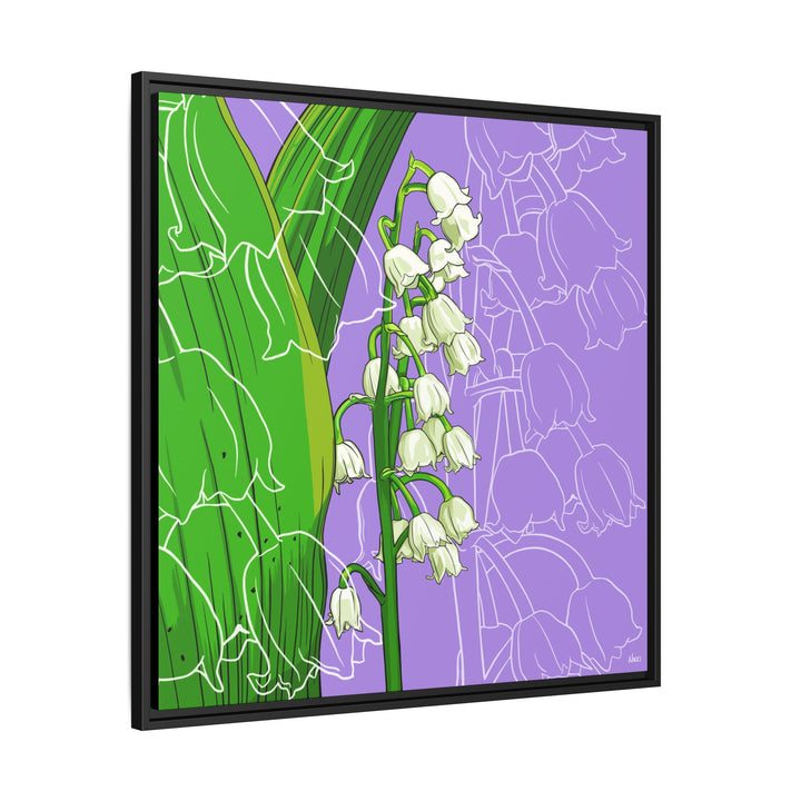 Lily of the Valley: May Birth Month Flower — Framed Canvas Print Wall Art