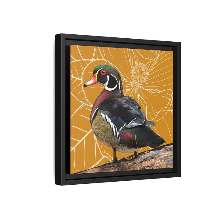 Wood Duck: Mississippi State Bird — Framed Canvas Print Wall Art
