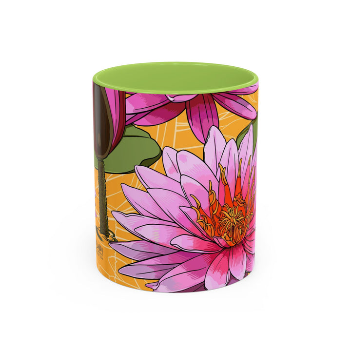 Pink Water Lily Ceramic Coffee Mug – July Birth Month Flower