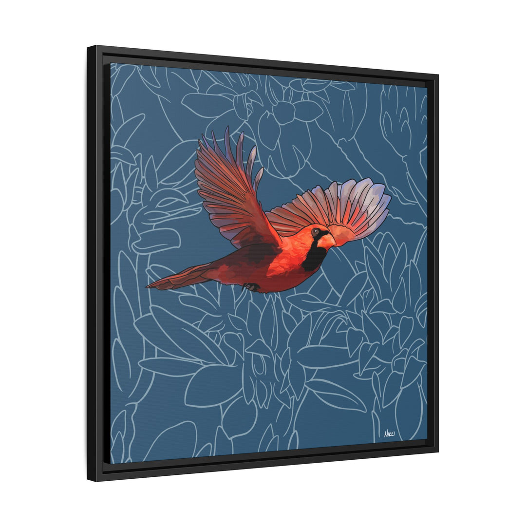 Northern Cardinal: Kentucky State Bird — Framed Canvas Print