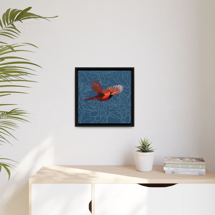 Northern Cardinal: Kentucky State Bird — Framed Canvas Print