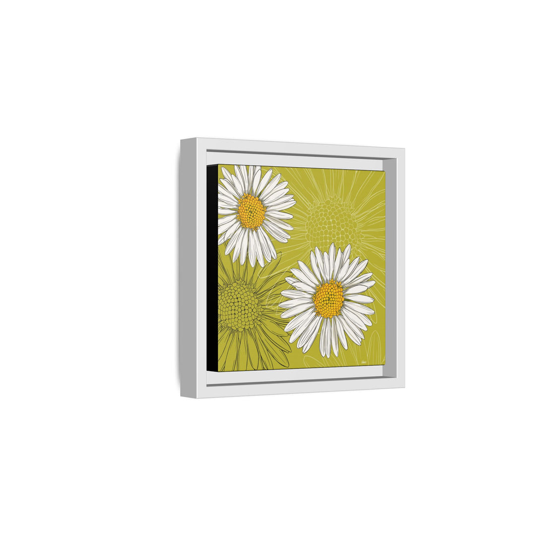 Daisy: April Birth Month Flower — Framed Canvas Print Wall Art