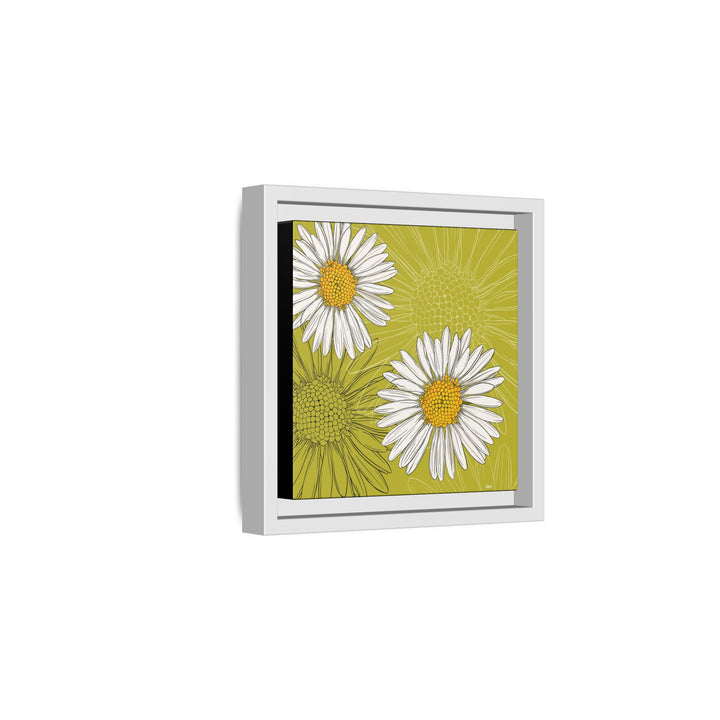 Daisy: April Birth Month Flower — Framed Canvas Print Wall Art