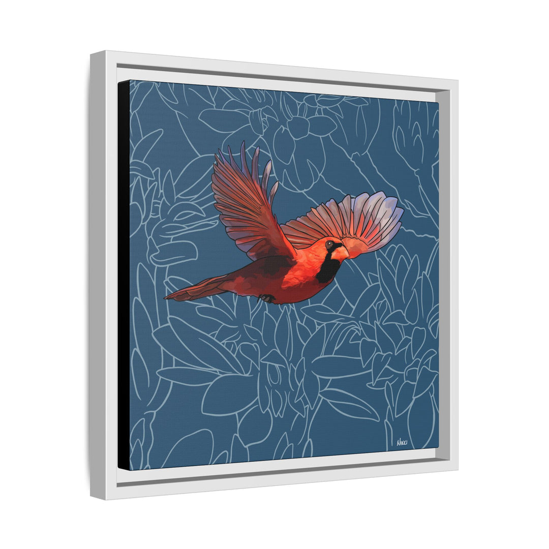 Northern Cardinal: Kentucky State Bird — Framed Canvas Print