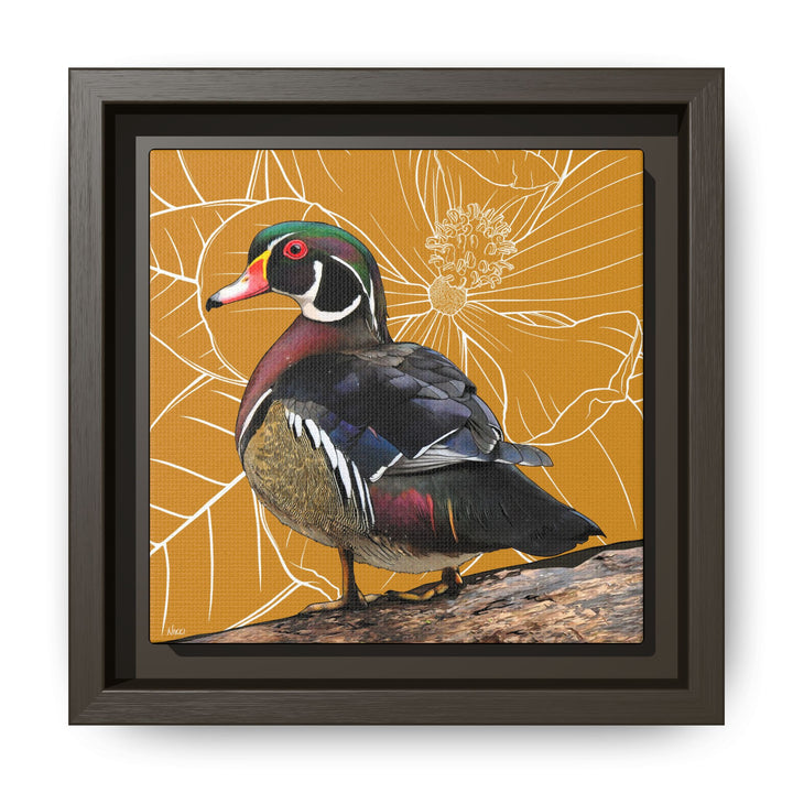 Wood Duck: Mississippi State Bird — Framed Canvas Print Wall Art