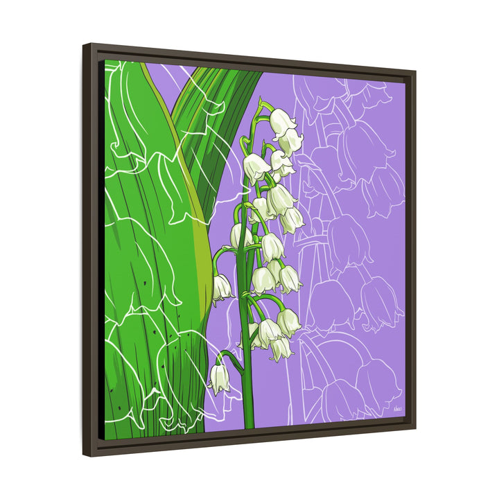 Lily of the Valley: May Birth Month Flower — Framed Canvas Print Wall Art