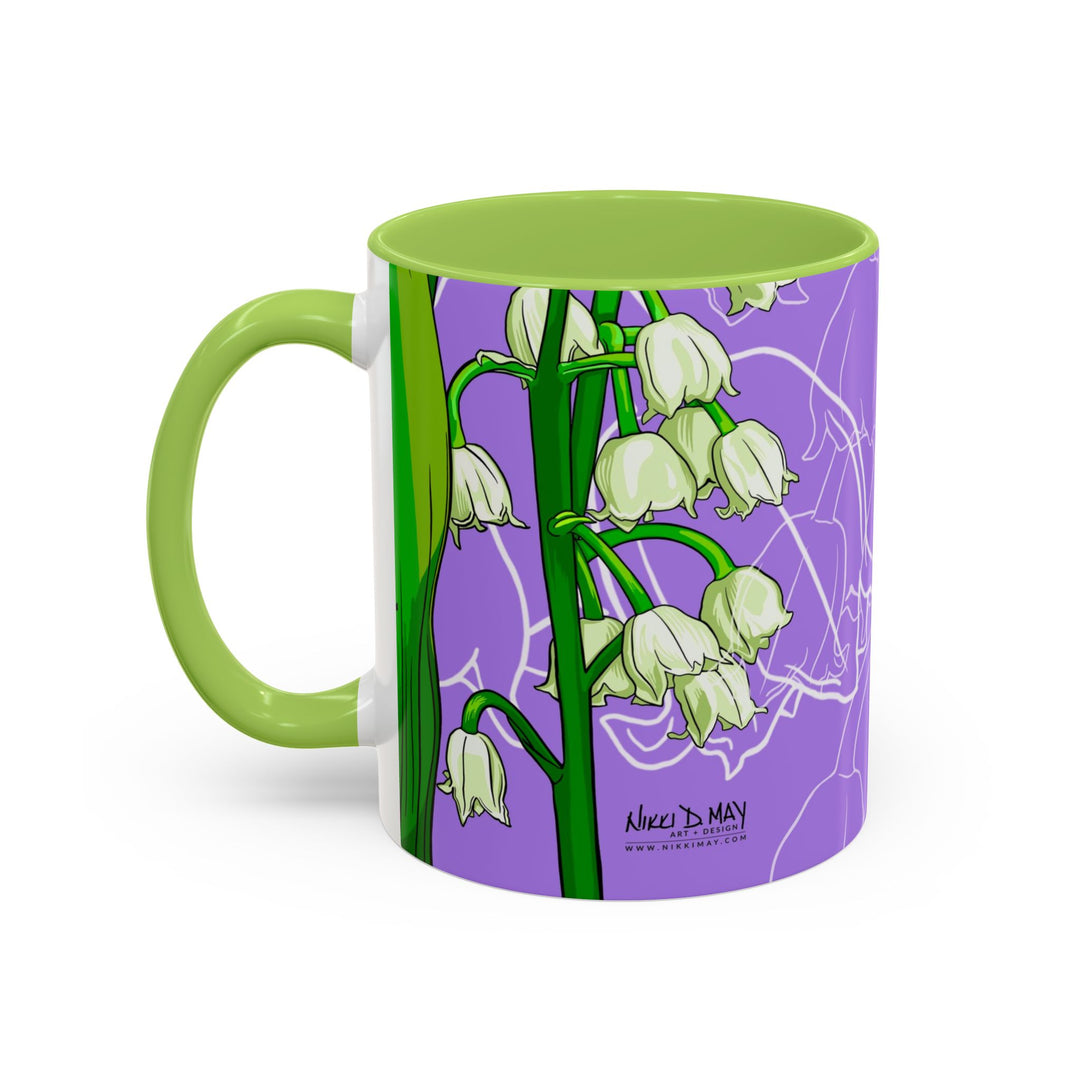 Lily of the Valley Ceramic Coffee Mug — May Birth Month Flower