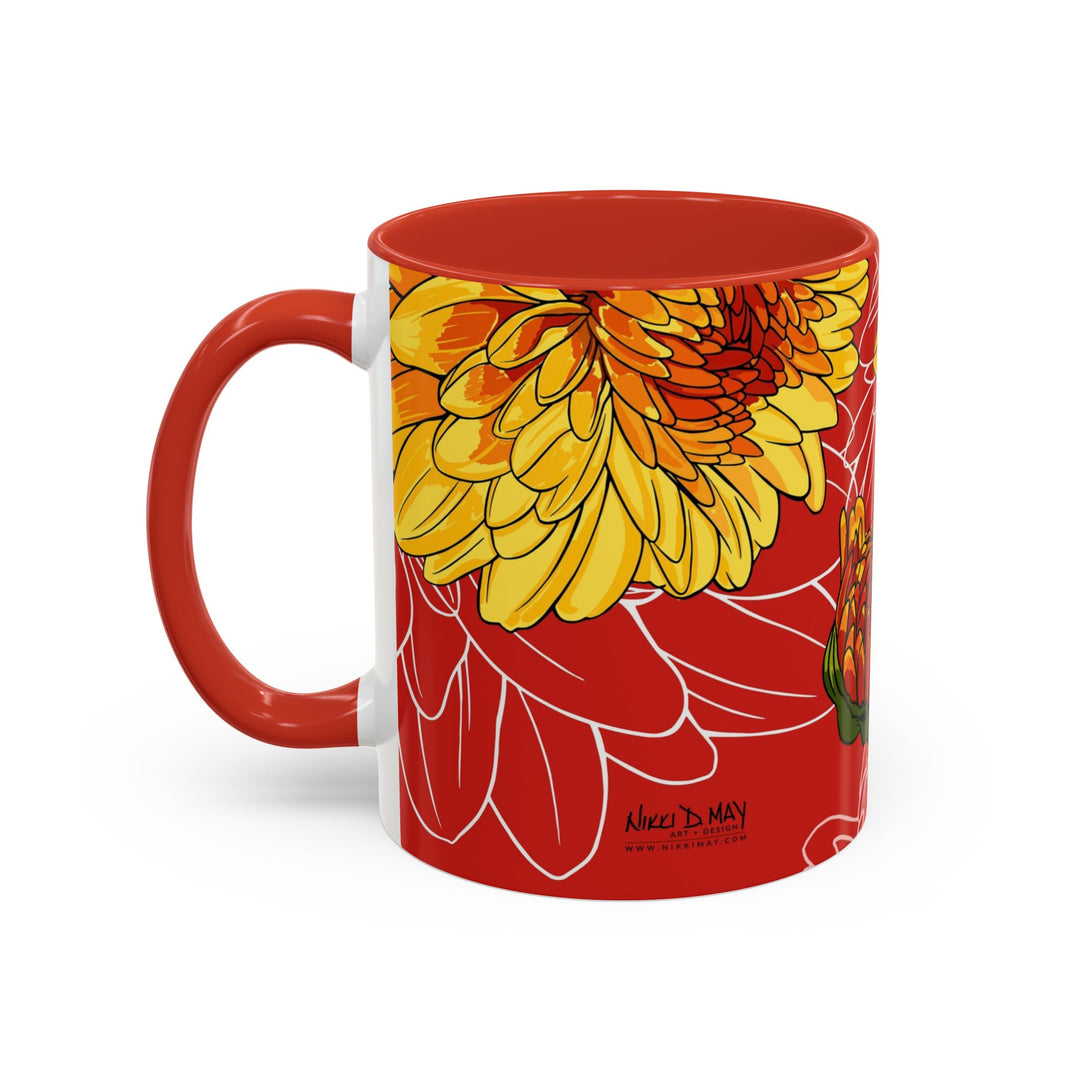 Chrysanthemum Ceramic Coffee Mug – November Birth Month Flower