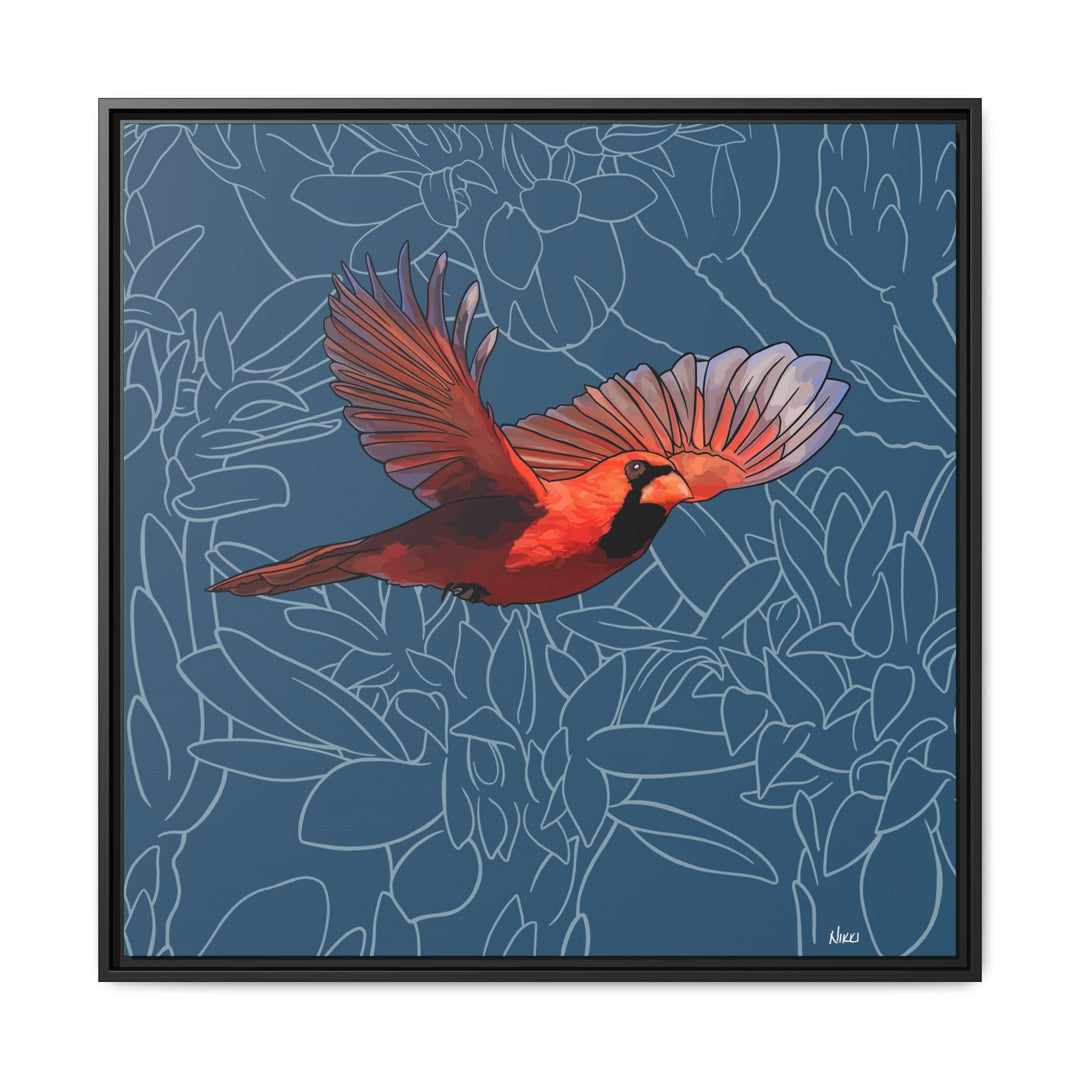 Northern Cardinal: Kentucky State Bird — Framed Canvas Print