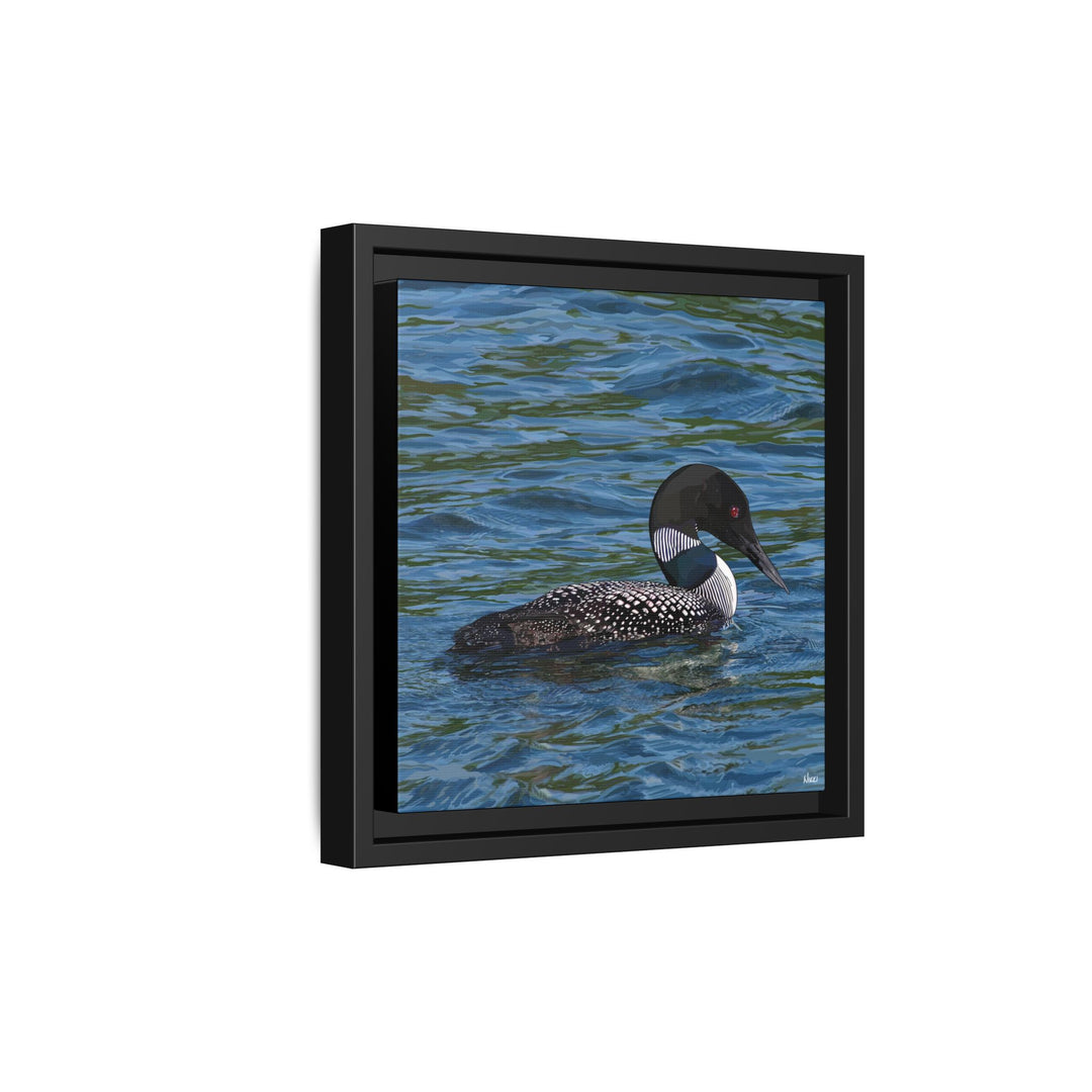 Common Loon: Minnesota State Bird — Framed Canvas Print Wall Art