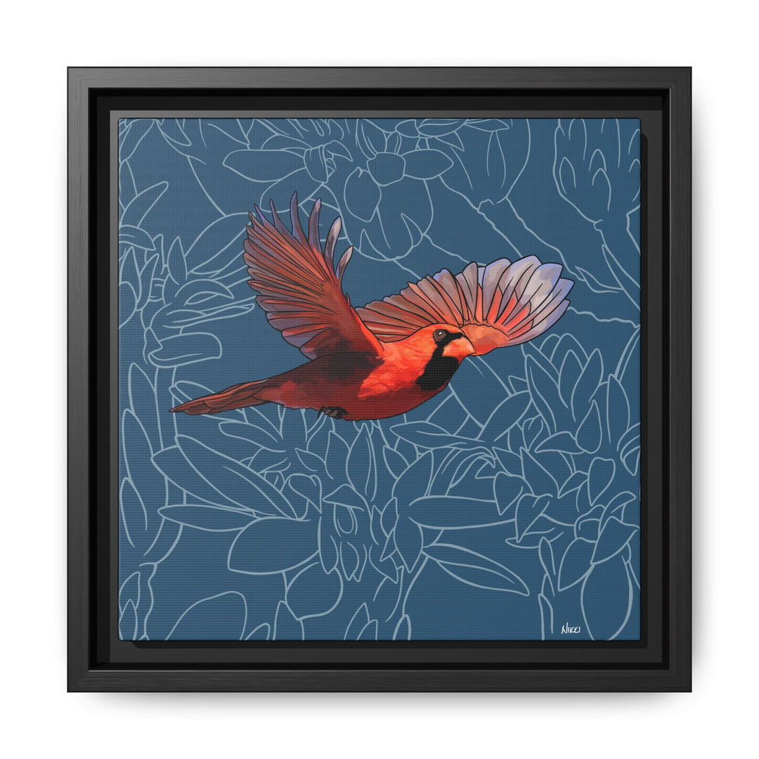 Northern Cardinal: Kentucky State Bird — Framed Canvas Print