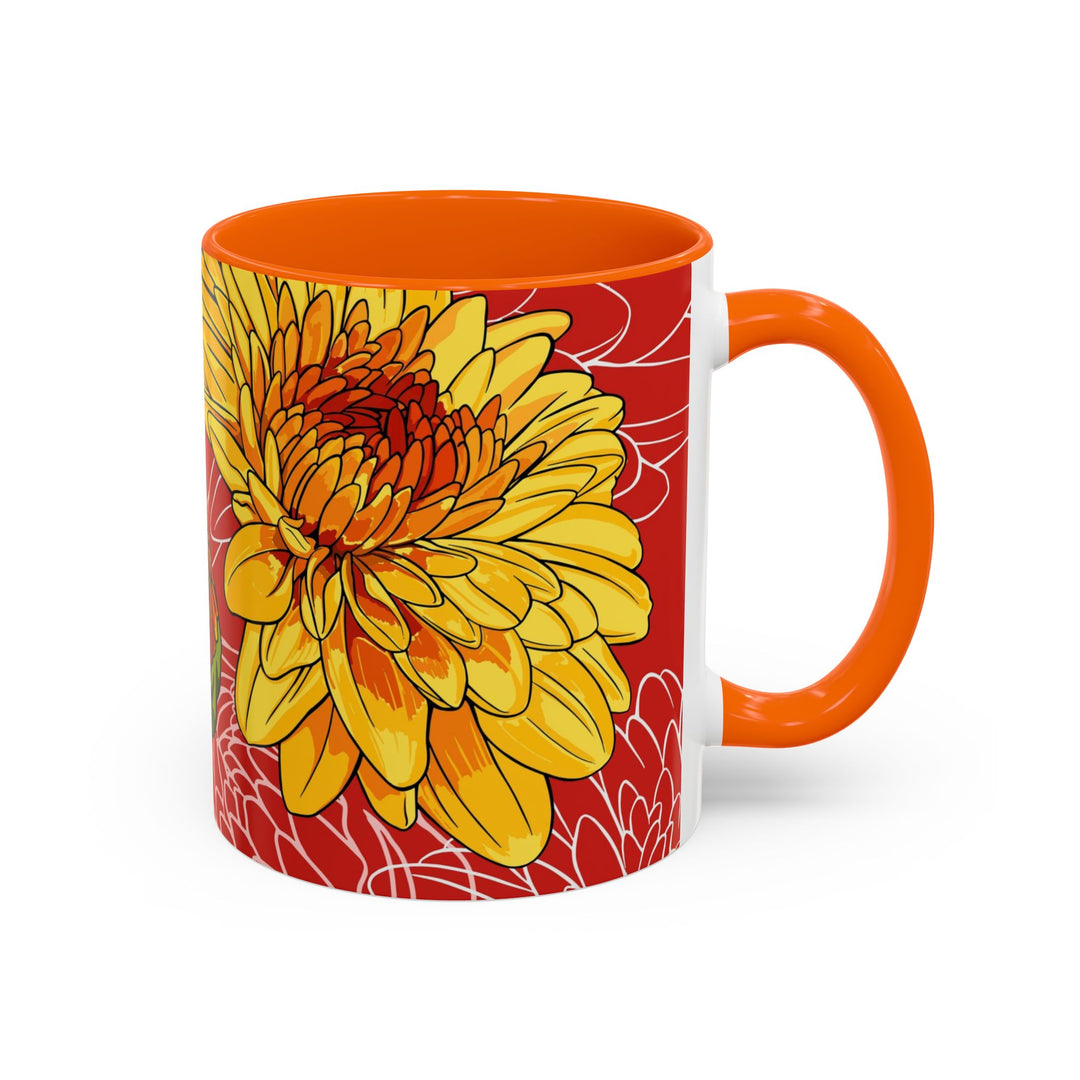 Chrysanthemum Ceramic Coffee Mug – November Birth Month Flower