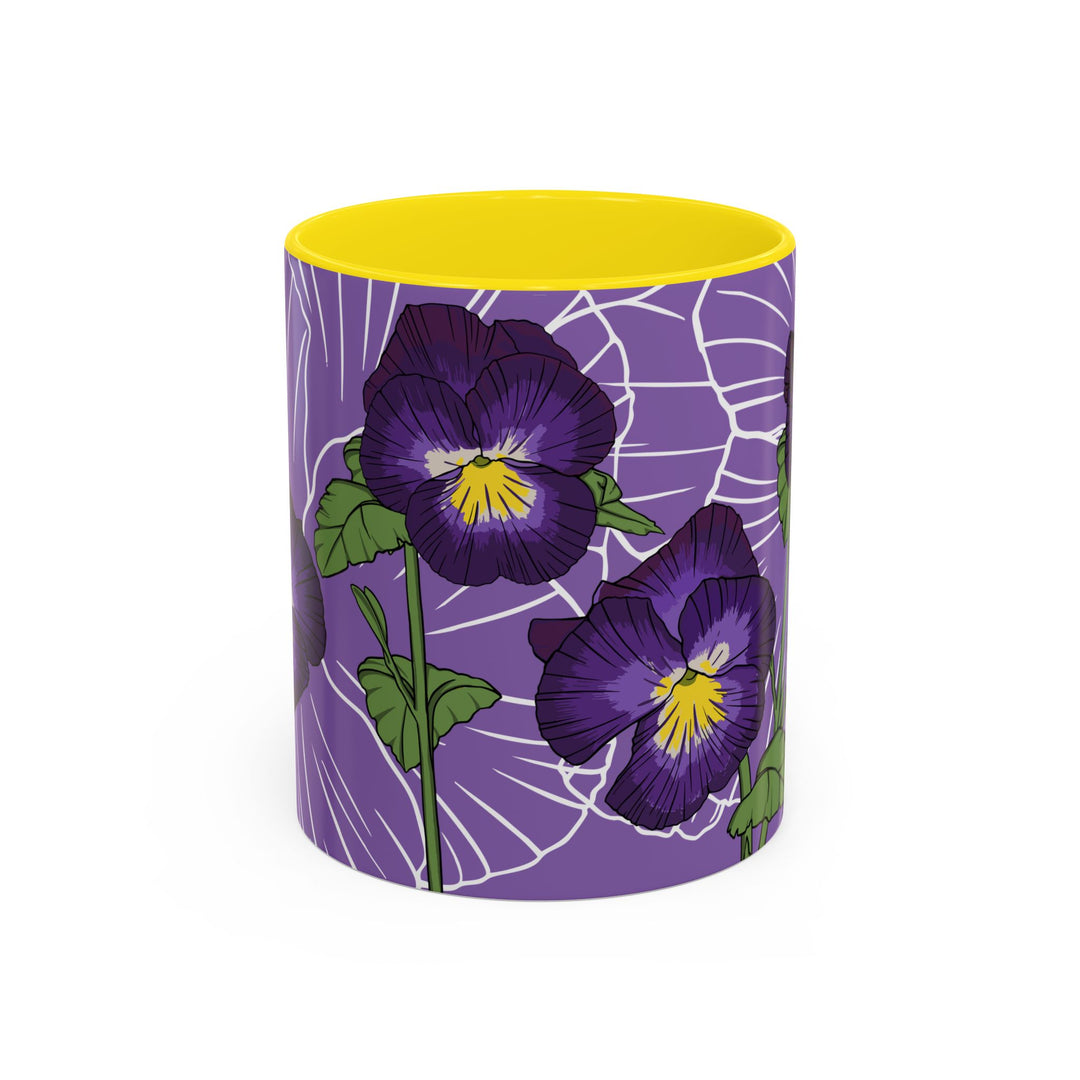 Violet Ceramic Coffee Mug — February Birth Month Flower