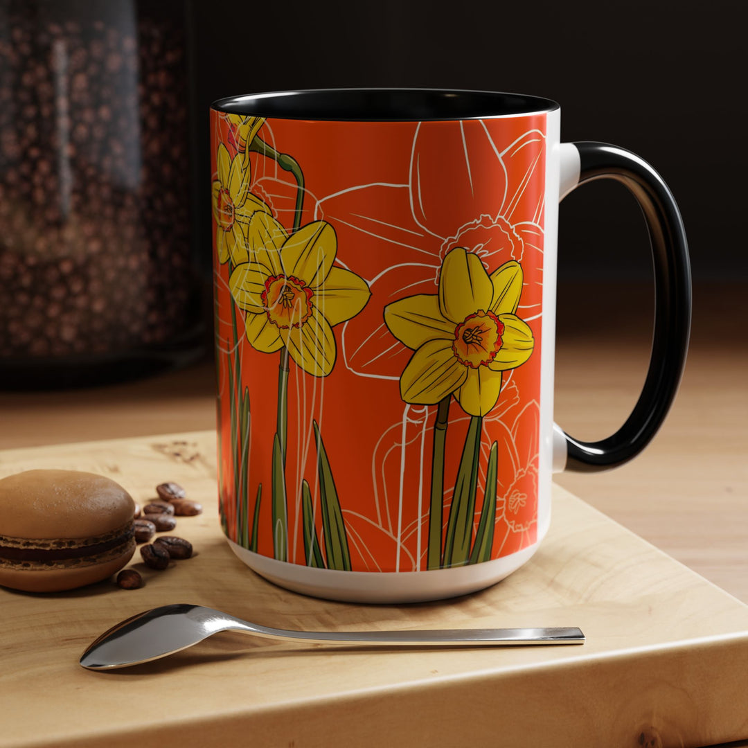 Daffodil Ceramic Coffee Mug — March Birth Month Flower