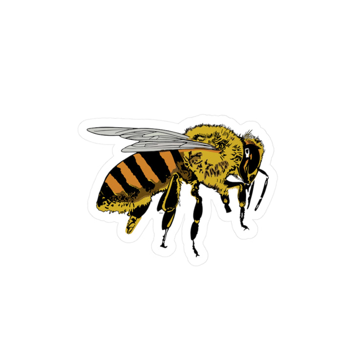 Honeybee Kiss-Cut Vinyl Sticker — Realistic Bee Decal for Laptops, Water Bottles & Windows