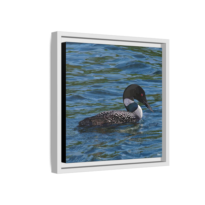 Common Loon: Minnesota State Bird — Framed Canvas Print Wall Art