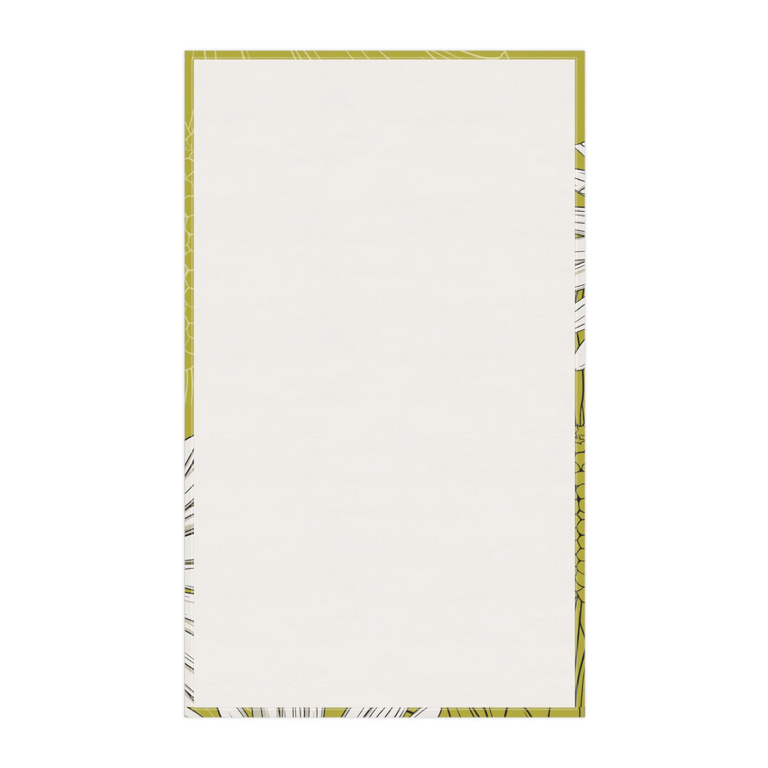 Daisy Floral Cotton Tea Towel — April Birth Month Flower Kitchen Towel