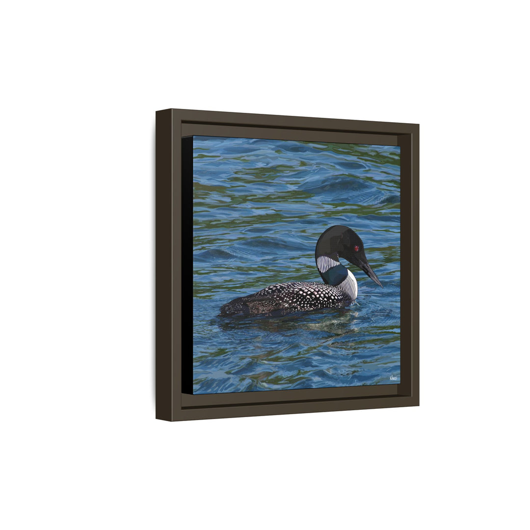 Common Loon: Minnesota State Bird — Framed Canvas Print Wall Art