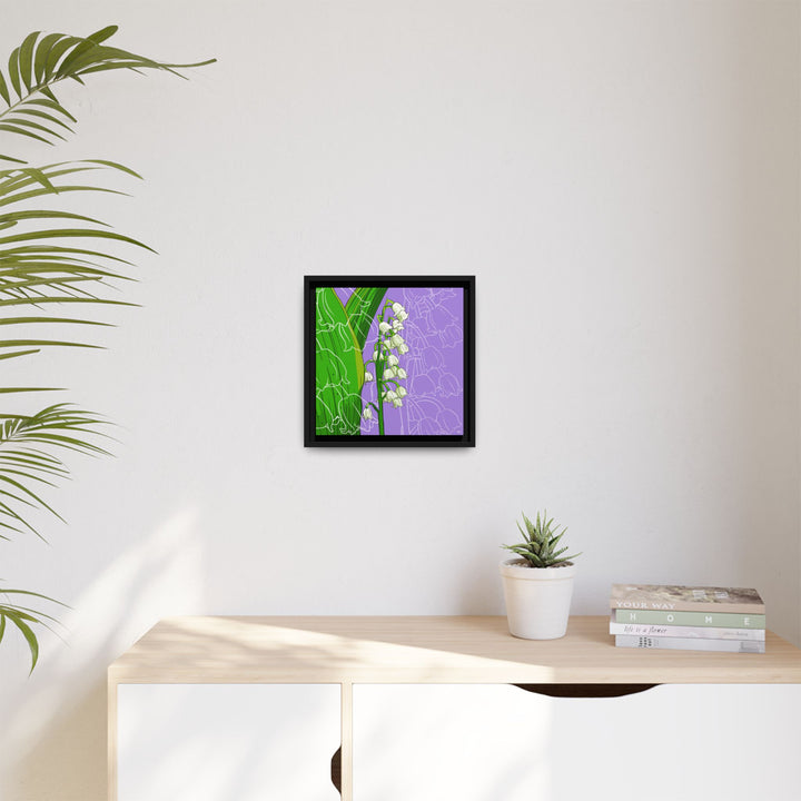 Lily of the Valley: May Birth Month Flower — Framed Canvas Print Wall Art