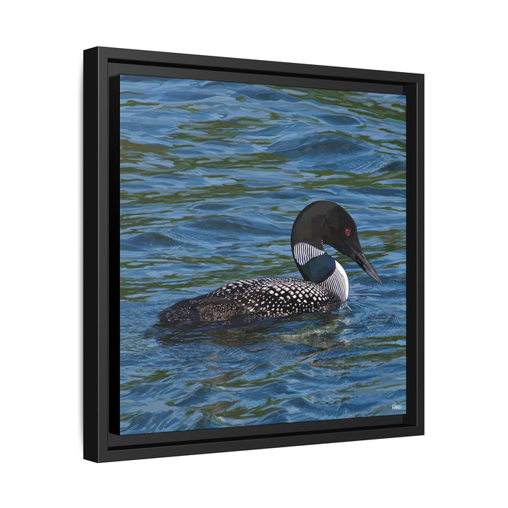 Common Loon: Minnesota State Bird — Framed Canvas Print Wall Art