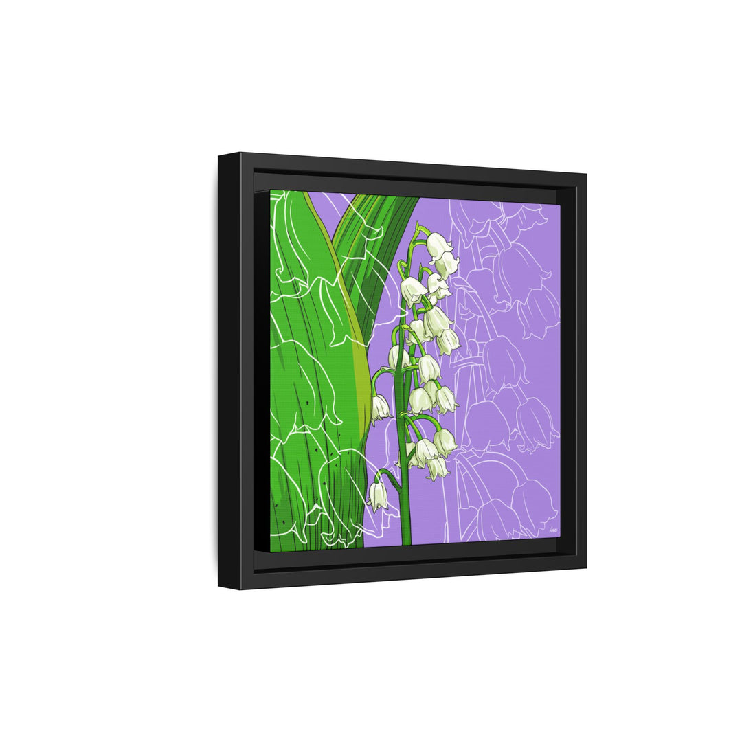 Lily of the Valley: May Birth Month Flower — Framed Canvas Print Wall Art