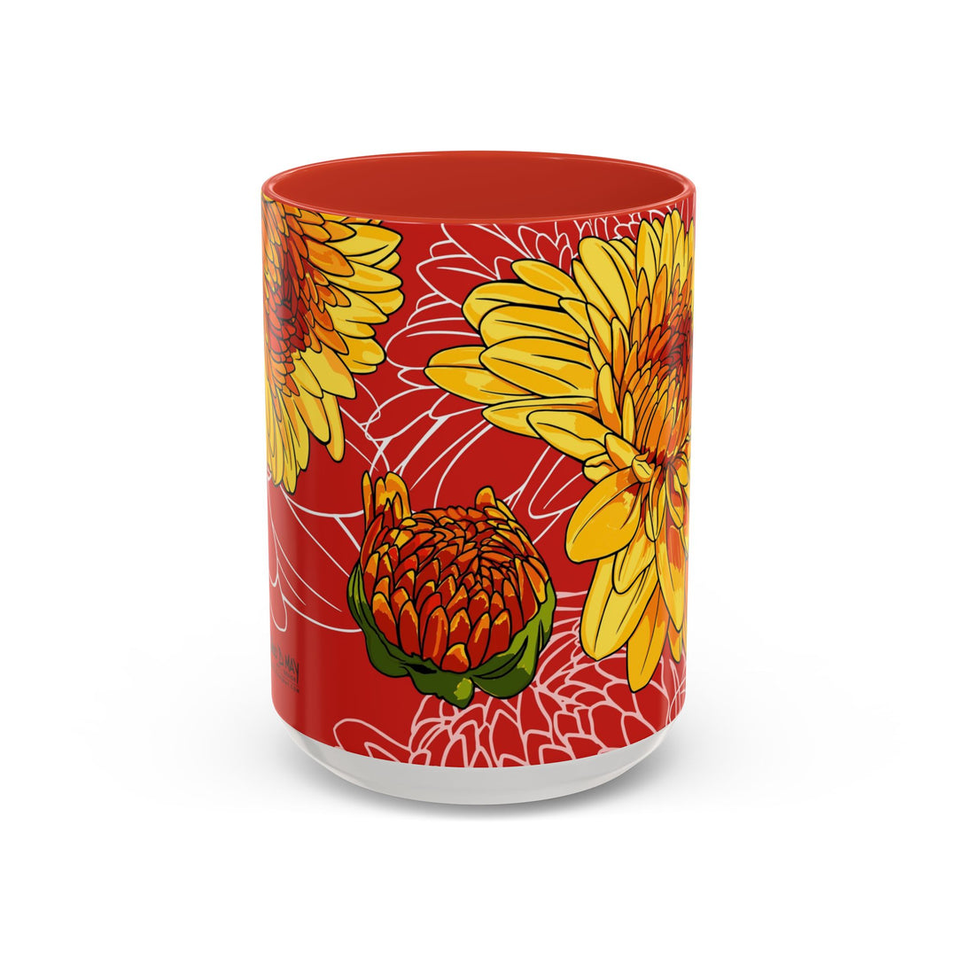 Chrysanthemum Ceramic Coffee Mug – November Birth Month Flower