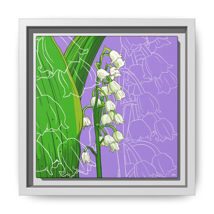 Lily of the Valley: May Birth Month Flower — Framed Canvas Print Wall Art