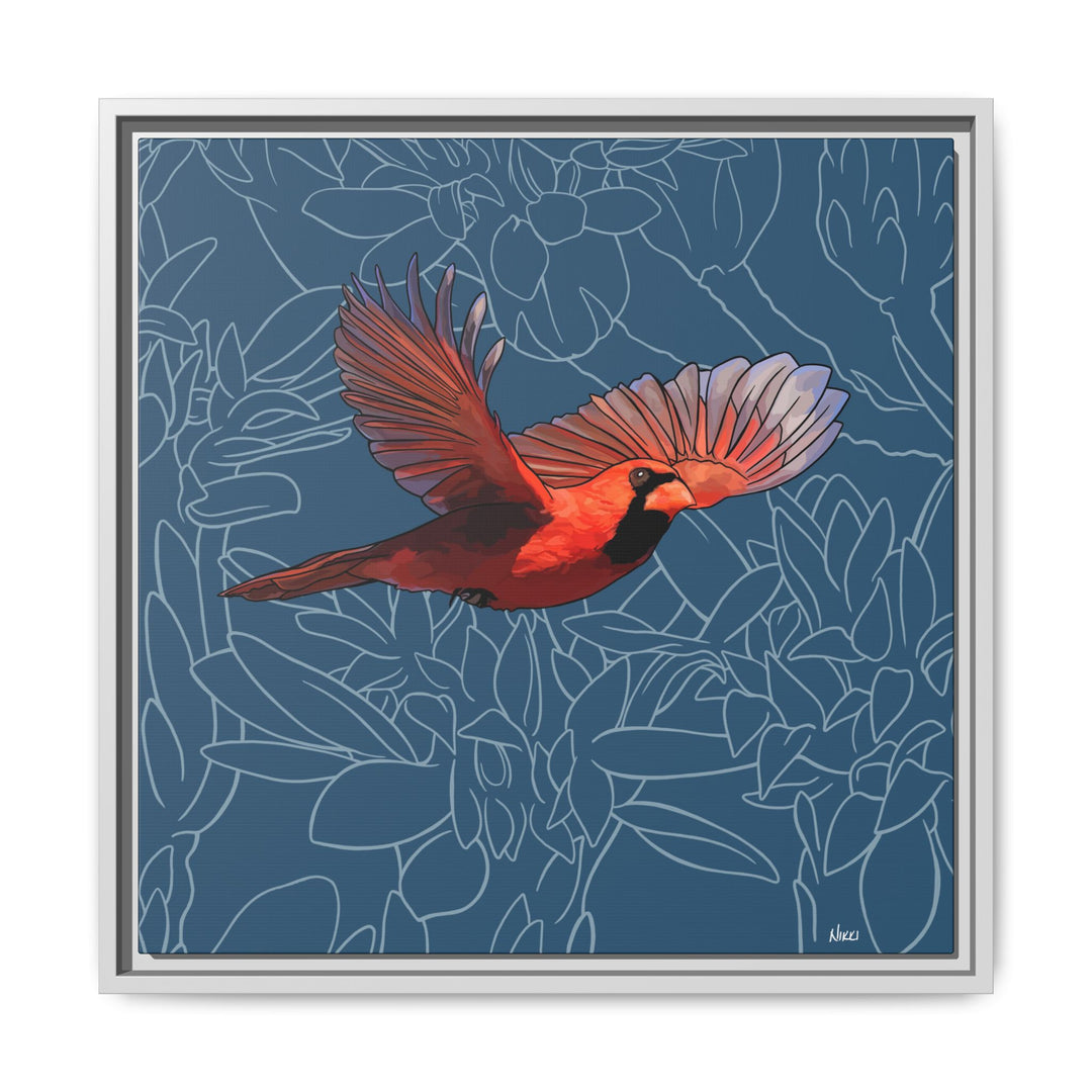 Northern Cardinal: Kentucky State Bird — Framed Canvas Print
