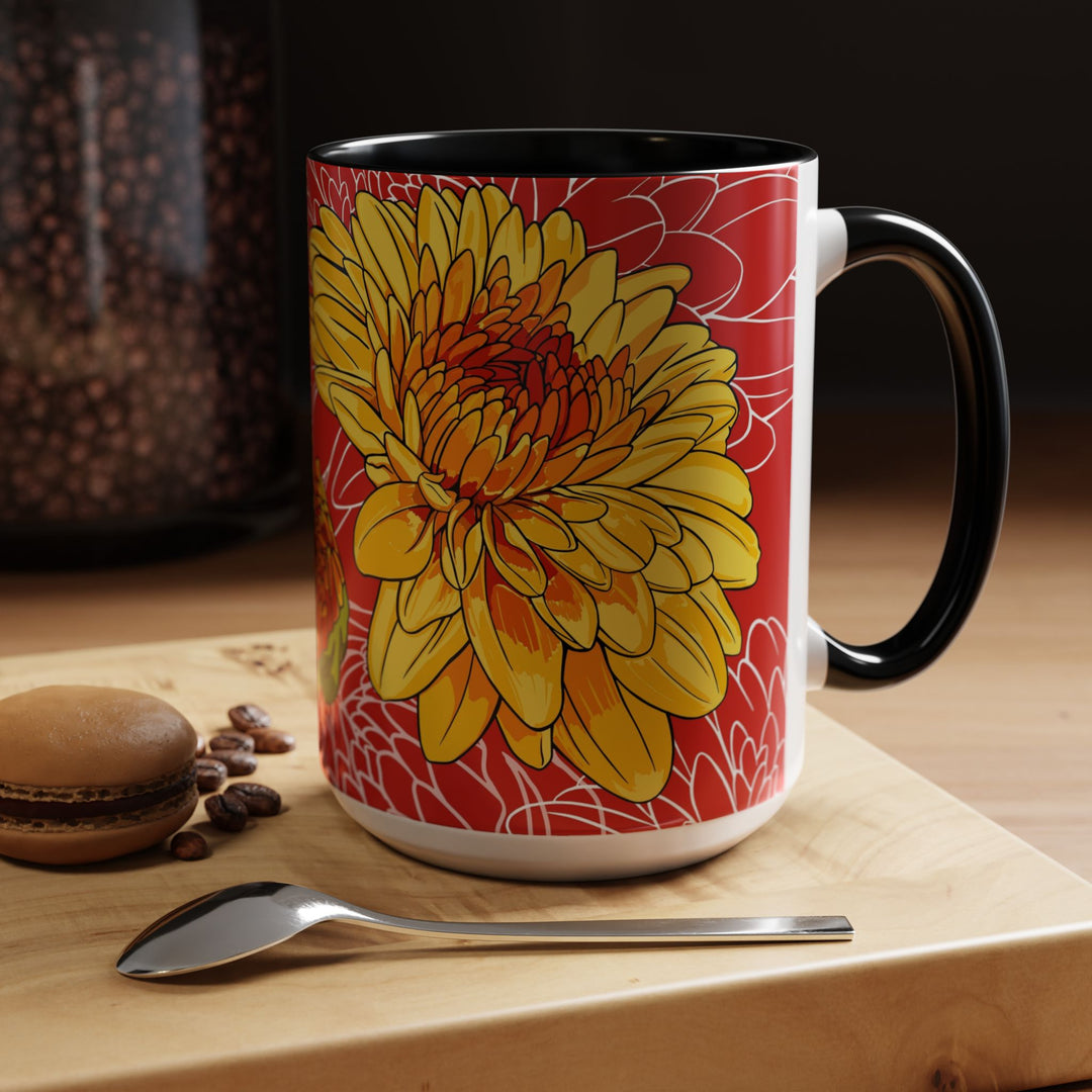 Chrysanthemum Ceramic Coffee Mug – November Birth Month Flower