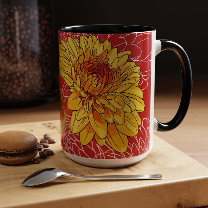 Chrysanthemum Ceramic Coffee Mug – November Birth Month Flower