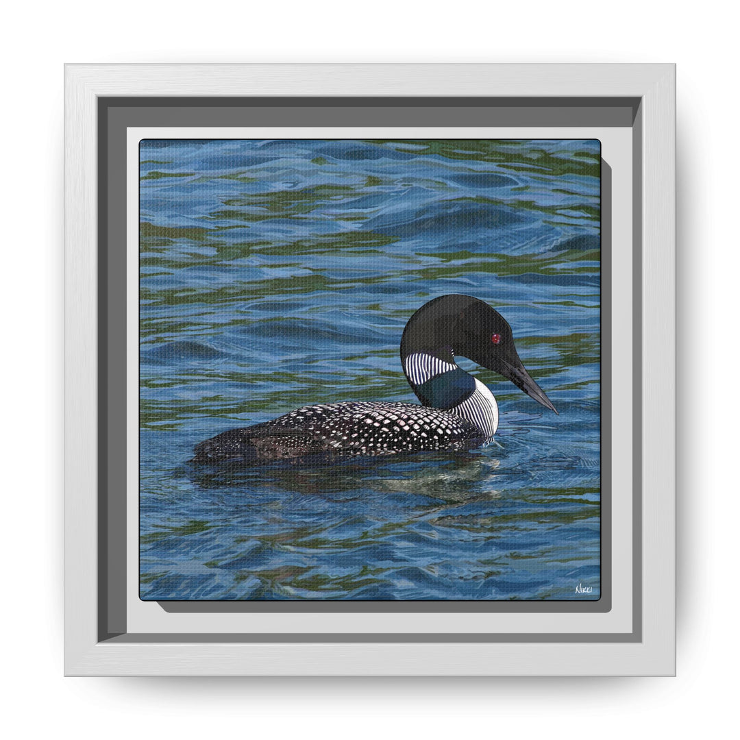 Common Loon: Minnesota State Bird — Framed Canvas Print Wall Art