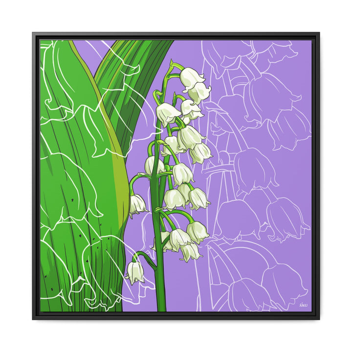 Lily of the Valley: May Birth Month Flower — Framed Canvas Print Wall Art