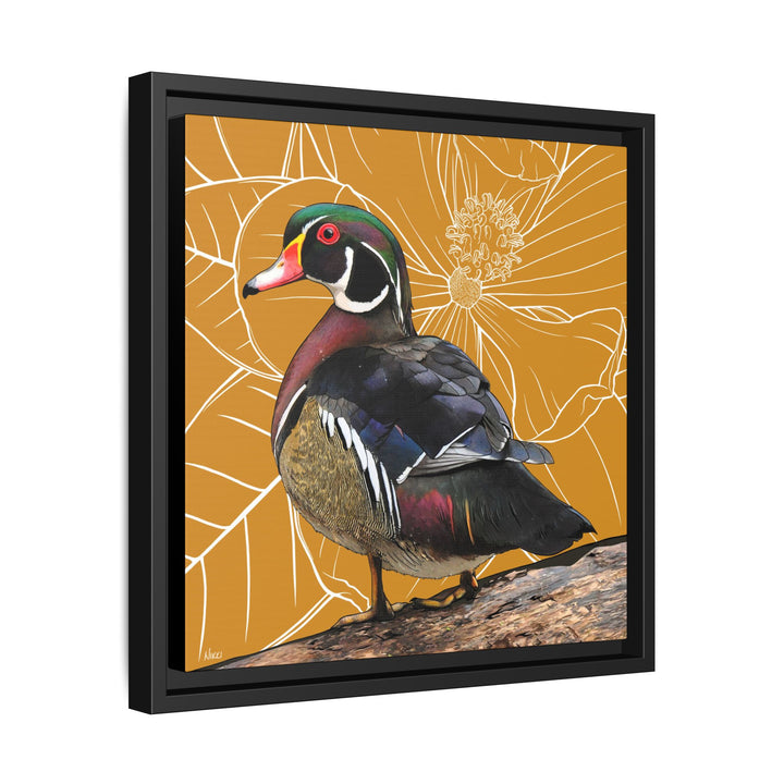 Wood Duck: Mississippi State Bird — Framed Canvas Print Wall Art