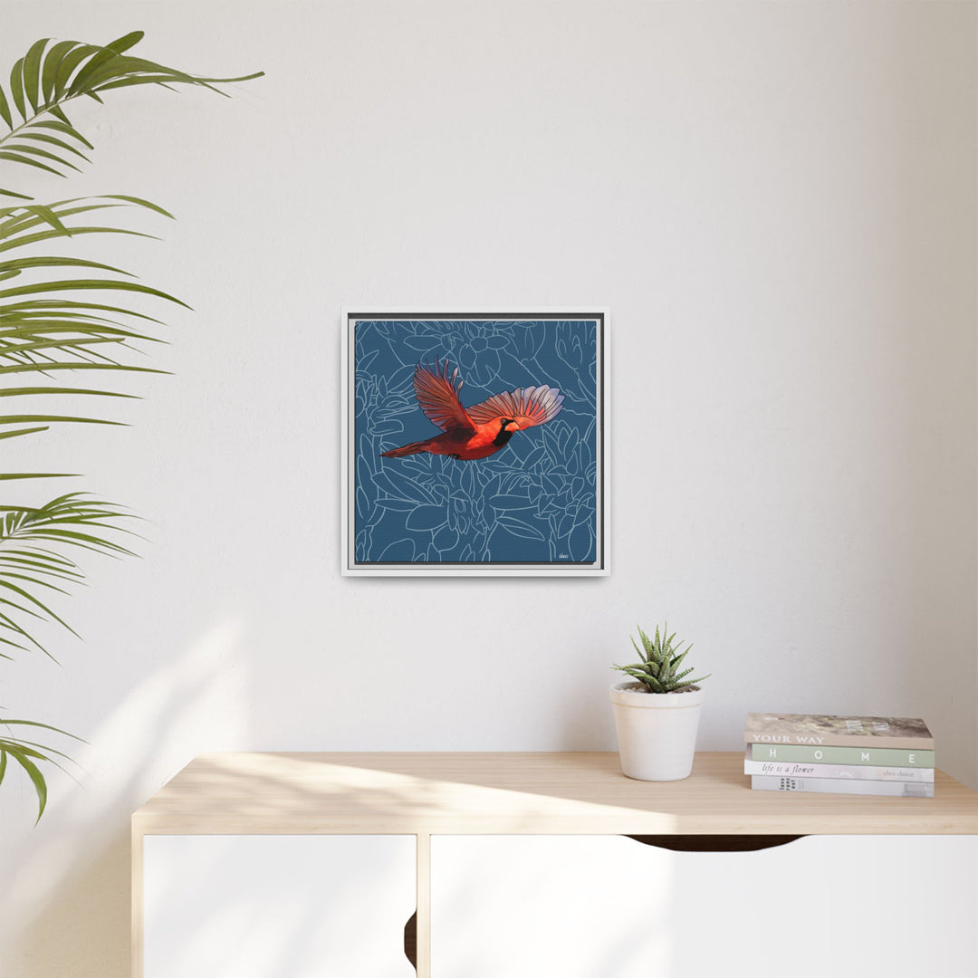 Northern Cardinal: Kentucky State Bird — Framed Canvas Print