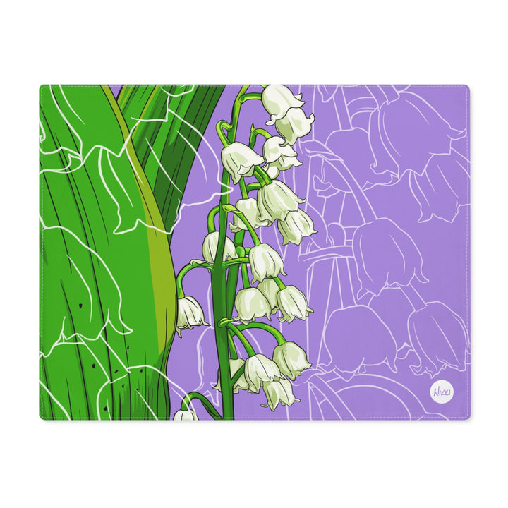 Lily of the Valley Cotton Twill Placemat — May Birth Month Flower