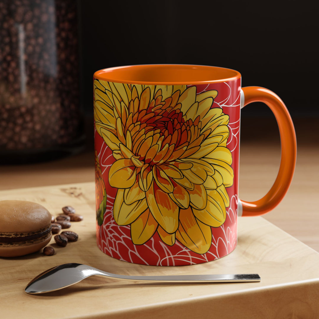 Chrysanthemum Ceramic Coffee Mug – November Birth Month Flower