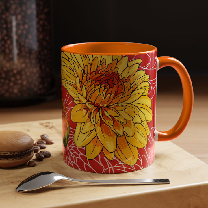 Chrysanthemum Ceramic Coffee Mug – November Birth Month Flower