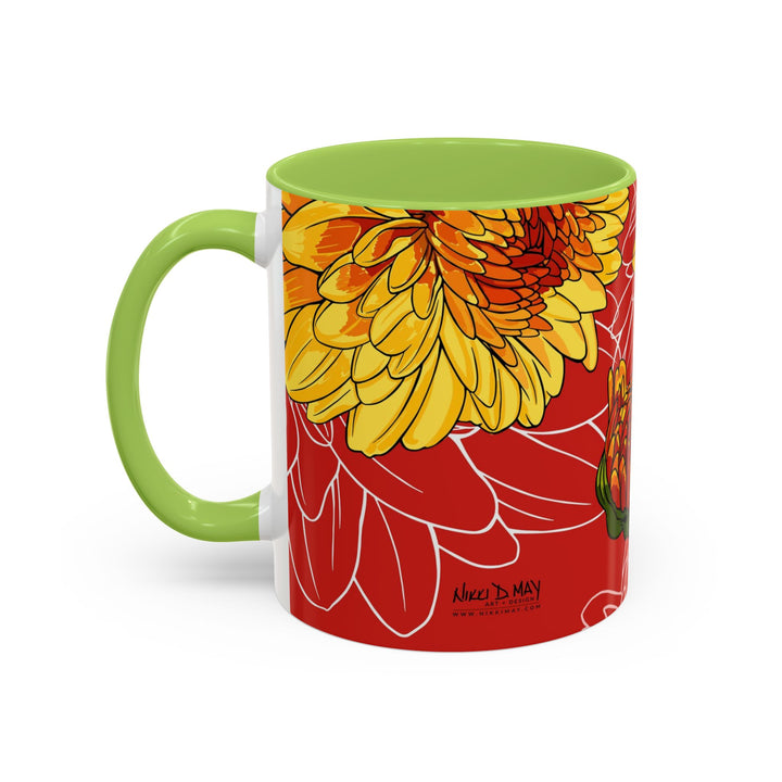 Chrysanthemum Ceramic Coffee Mug – November Birth Month Flower
