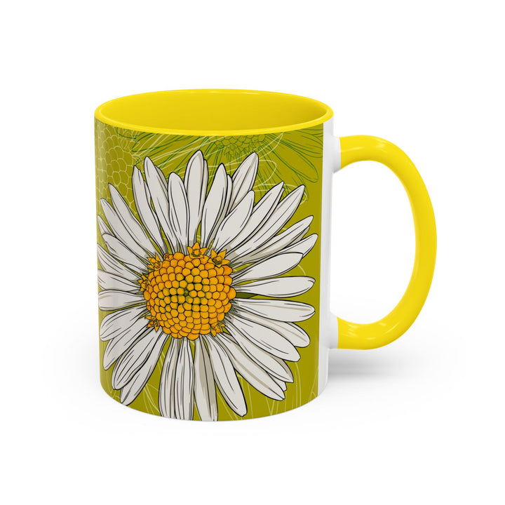Daisy Ceramic Coffee Mug — April Birth Month Flower