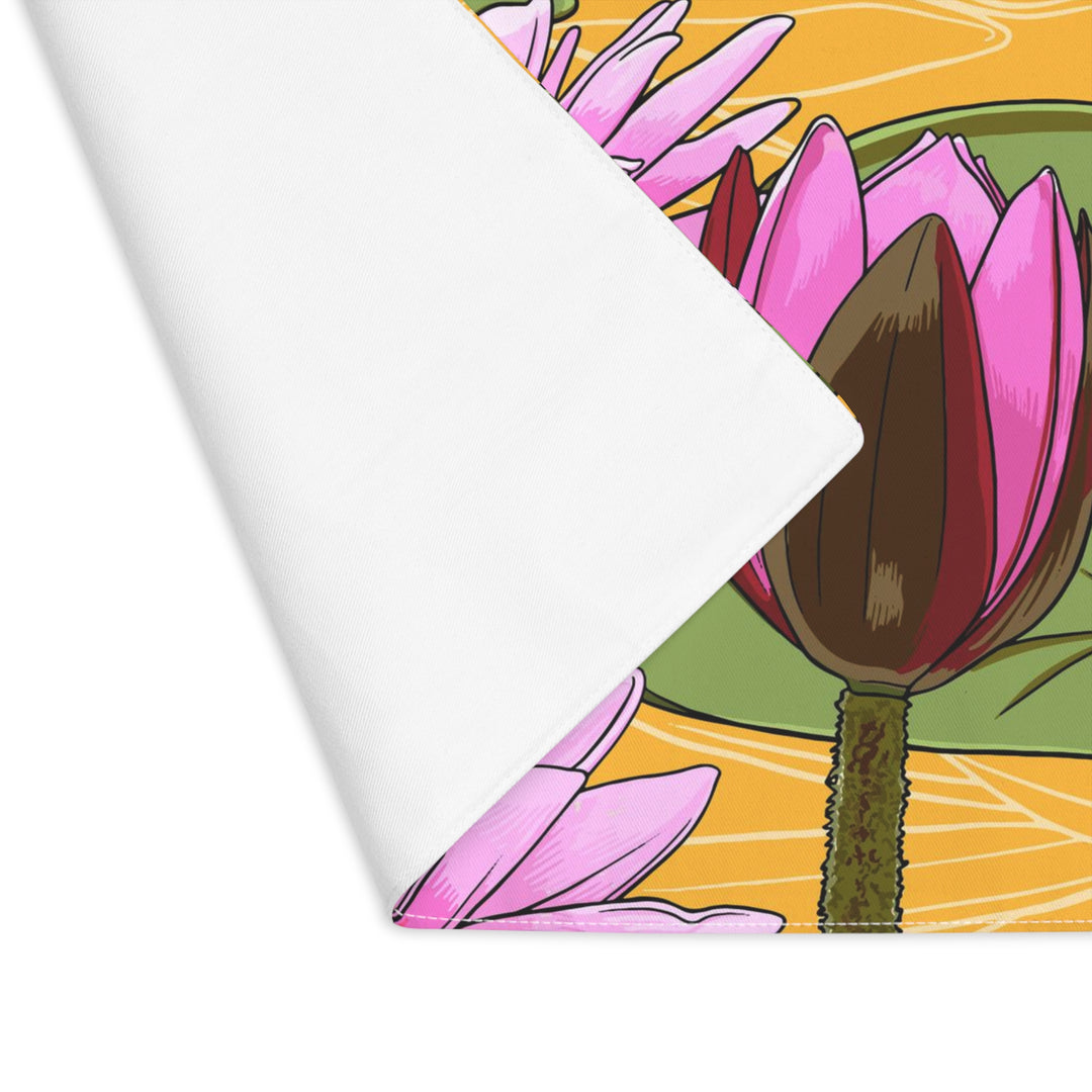 Water Lily Cotton Twill Placemat — July Birth Month Flower