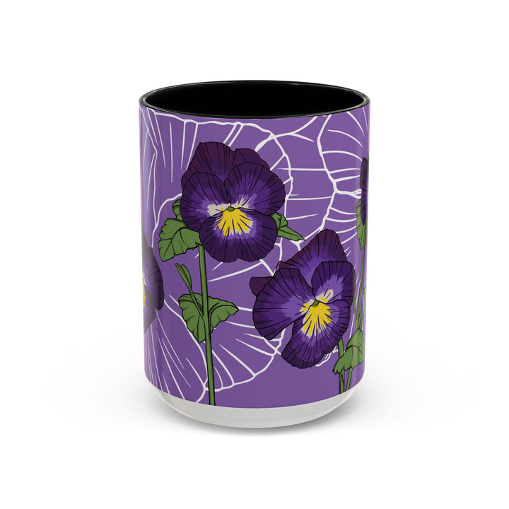 Violet Ceramic Coffee Mug — February Birth Month Flower